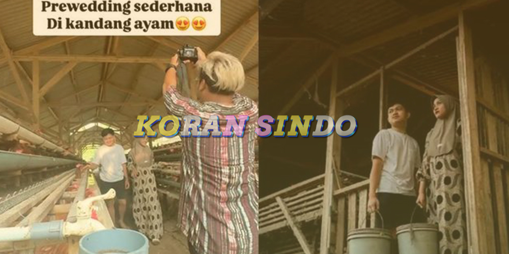 Pasangan Viral Prewedding di Kandang Ayam